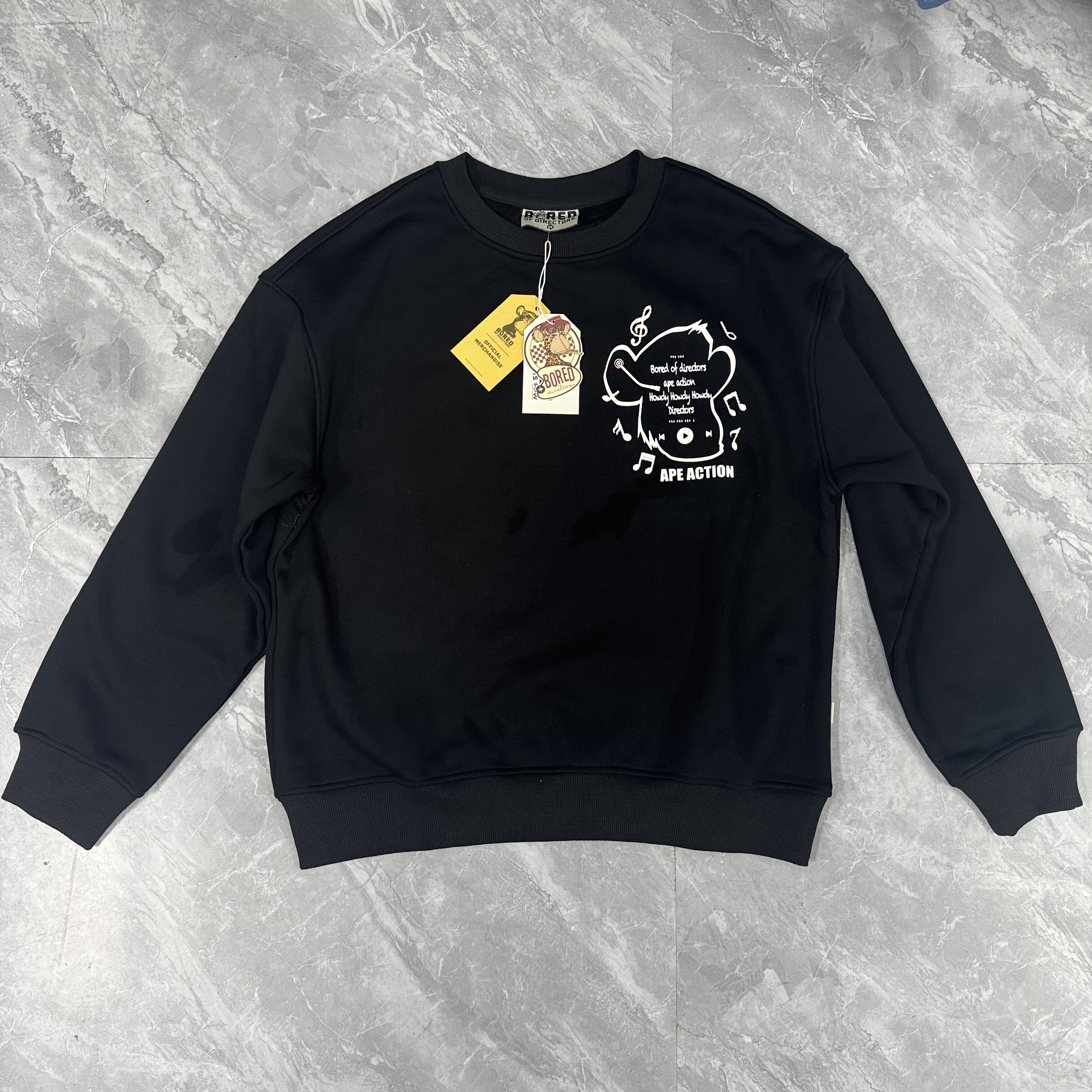 10.29BORE.. 潮牌男女同款 舒适加绒印花街头潮流休闲圆领卫衣