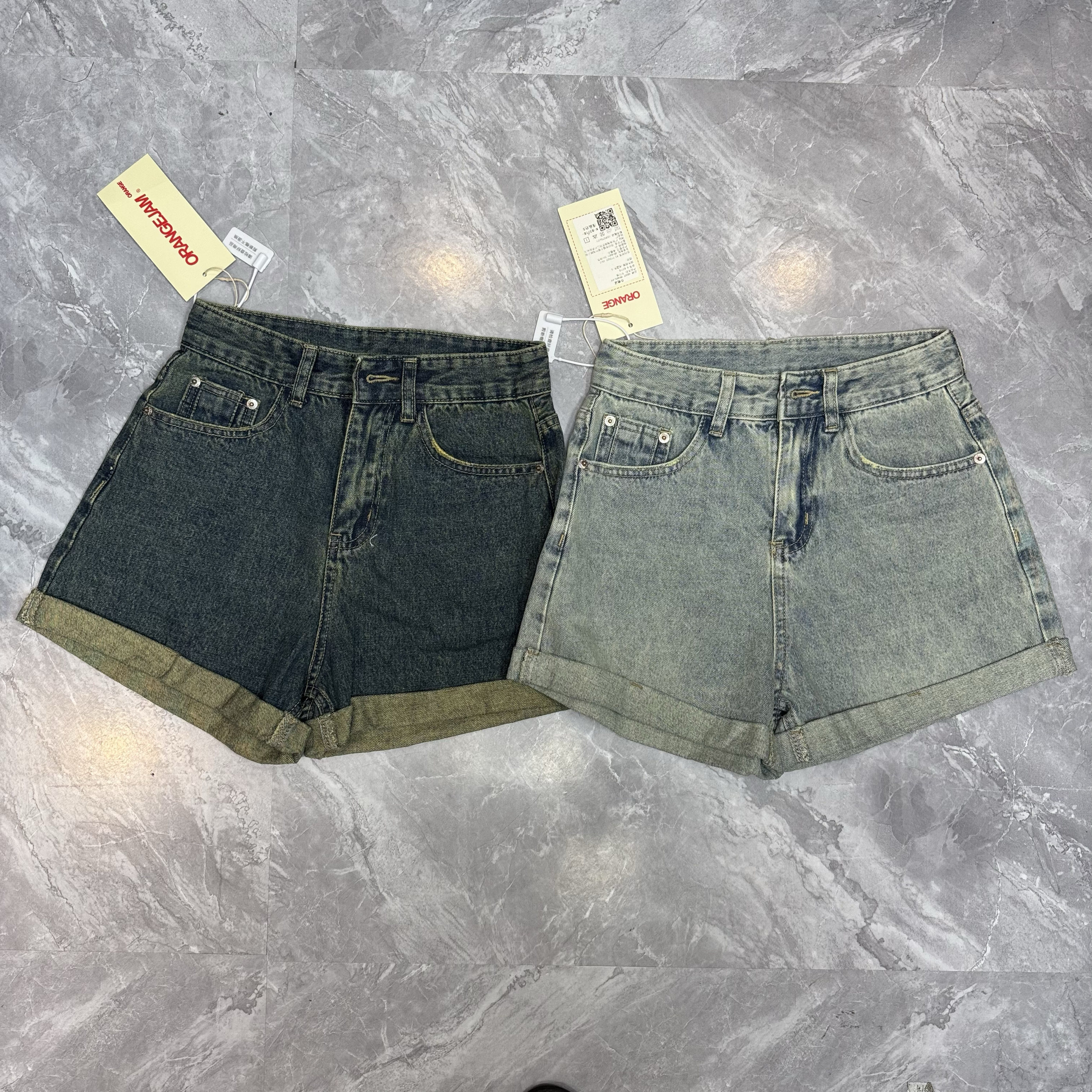 5.9ORANGE…长腿轰炸机 高腰翻边宽松阔腿牛仔短裤女春夏高级显瘦,女装/女士精品,牛仔裤,淘宝优惠券,粉丝福利购,淘宝优惠卷