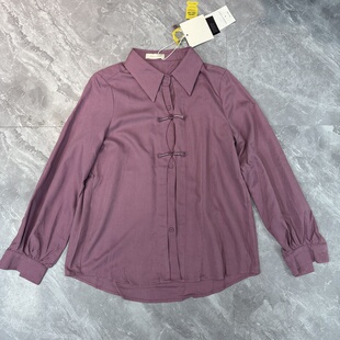 9.13CHEND.. 法式不规则衬衫女春秋设计感上衣