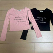 11.27d瓶…蕾丝边字母T恤女春内搭显瘦打底上衣