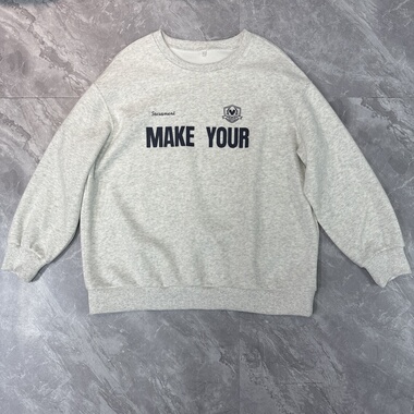 12.16IYF  圆领卫衣高级感春秋新款宽松字母百搭情侣上衣