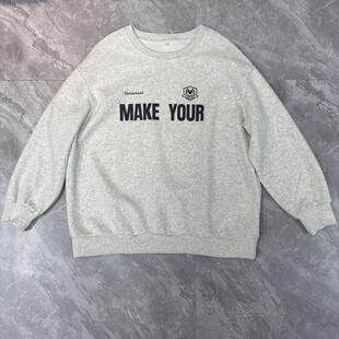 12.16IYF  圆领卫衣高级感春秋新款宽松字母百搭情侣上衣