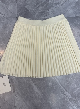 1.9欧y喜 白色a字半身裙女春精致法式气质减龄高腰纯欲风百褶短裙