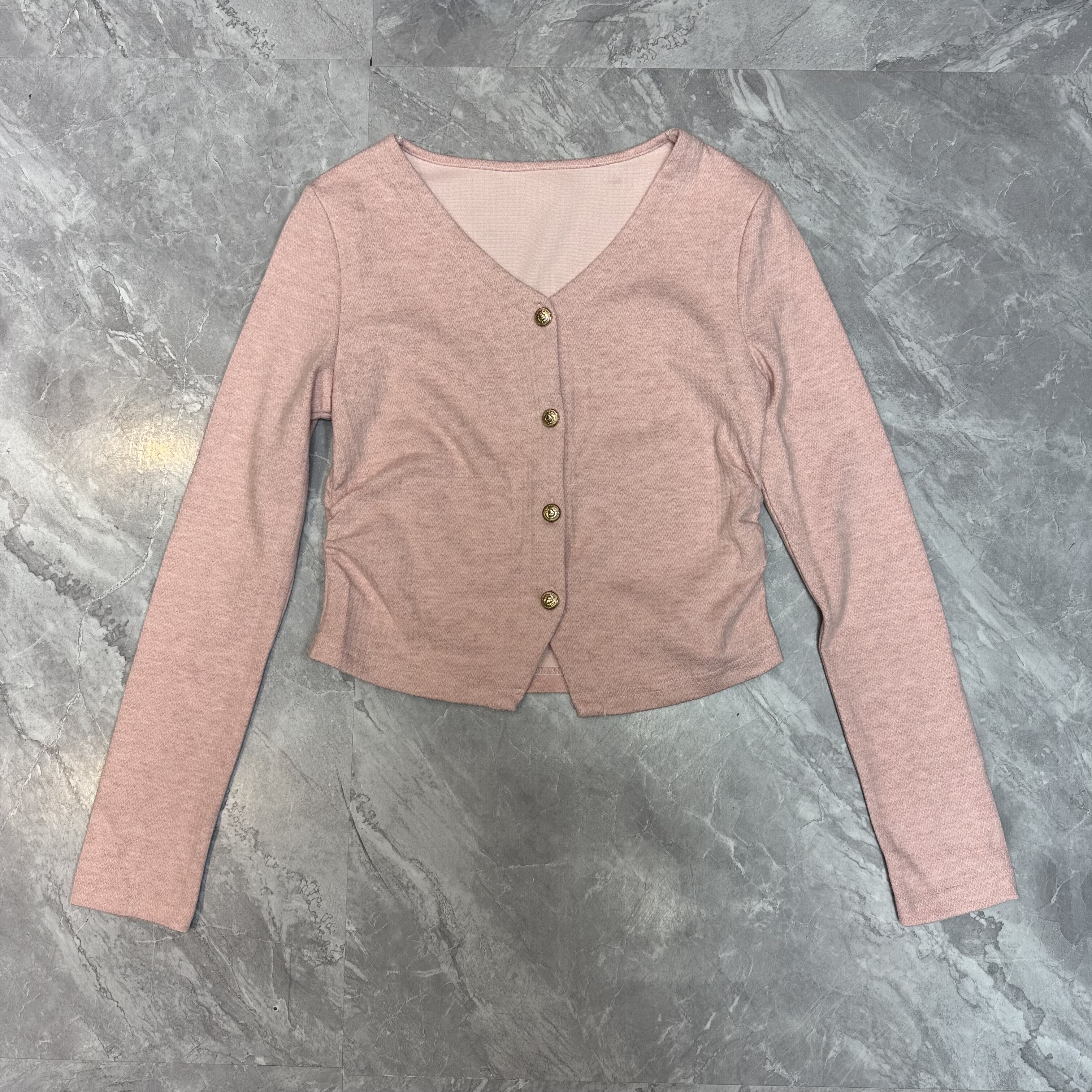 9.26羊城gs 春秋复古女复古温柔针织开衫上衣