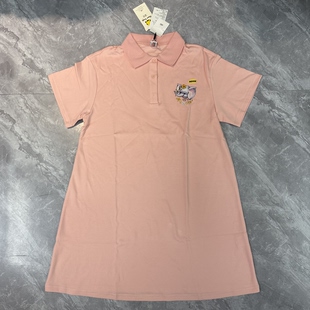 针织POLO连衣裙宽松舒适中长裙休闲百搭裙子 时尚 2.28木果… 女款