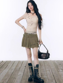 不对称拼接工装 5.7 LACRA… 短裙通勤街头辣妹半身短裙