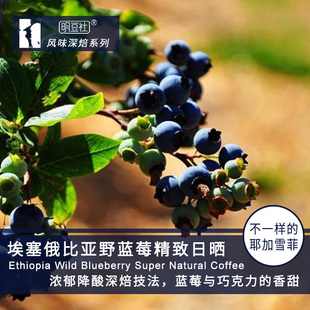 新鲜烘焙野蓝莓精品咖啡豆精致日晒耶加雪菲手冲单品soe 227g