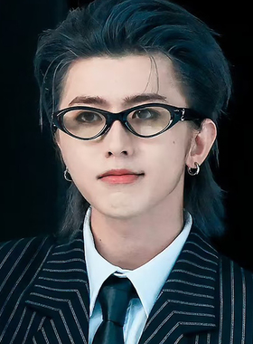 蔡徐坤同款时尚近视眼镜男款痞帅复古猫眼小框可配度数大脸平光镜