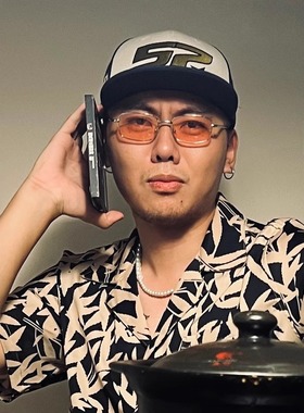 揽佬抖音同款说唱百搭太阳眼镜时尚欧美开车男防晒25新款茶色墨镜