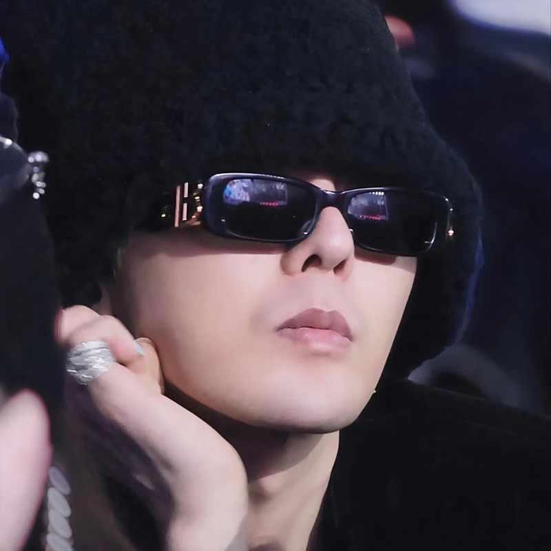 GD权志龙同款长方形墨镜男款2025新款高级感女潮酷个性太阳镜英伦