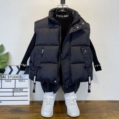 男童马甲秋冬季羽绒棉背