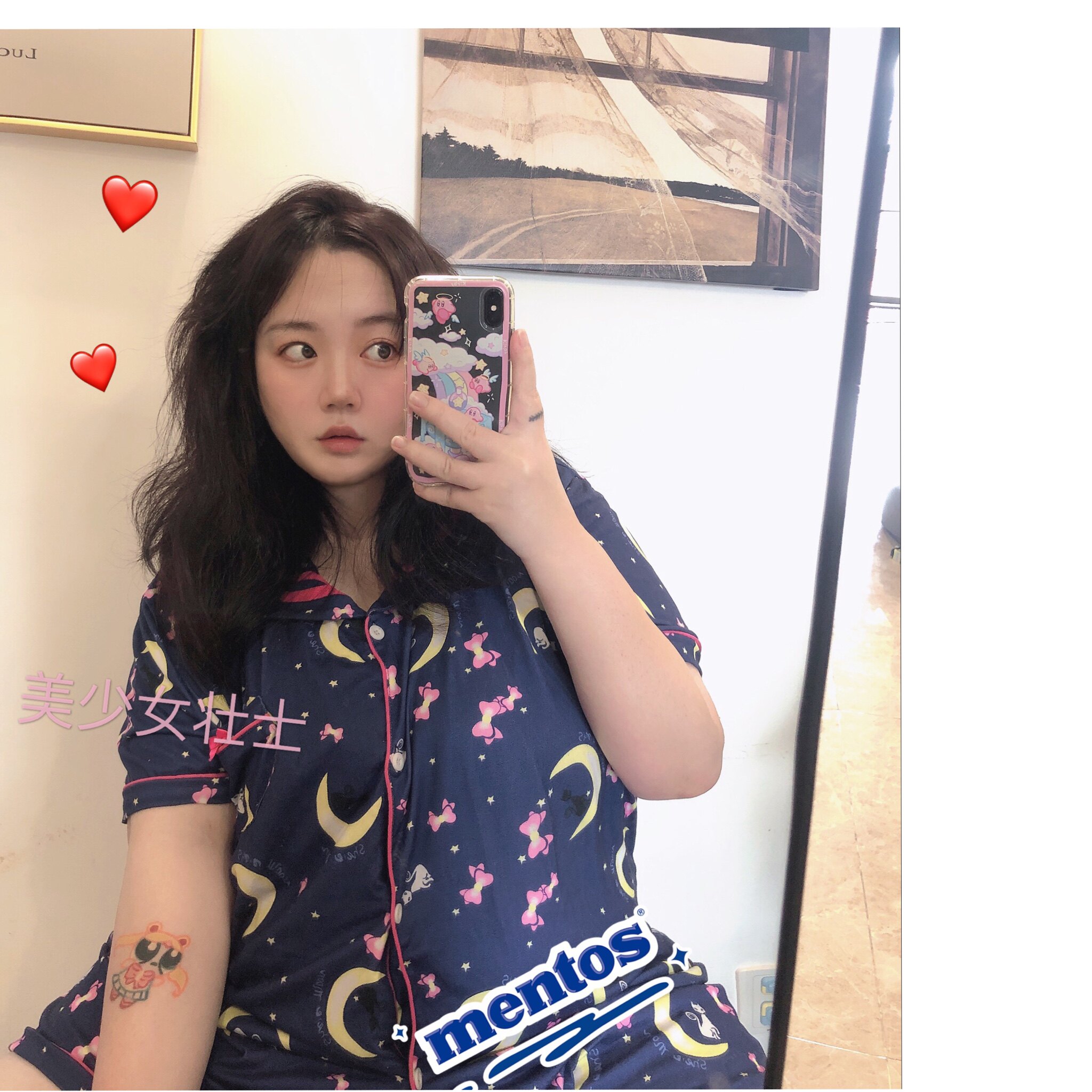 MAX大码定制2023夏胖mm200斤家居服美少女战士水冰月睡衣棉两件套