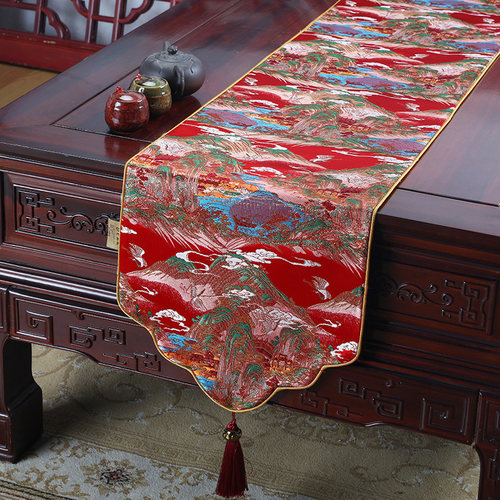 艺必旭新中式餐桌桌旗定制