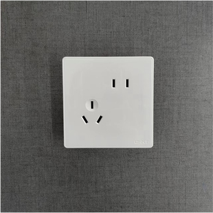 C11130A五孔10A 带钢架NEW2 电源插座 暗装 正泰开关插座面板86型