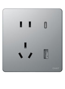 正泰86型开关面板插座 超薄NEW3-L13285双USB(A+C)20W 快充插口