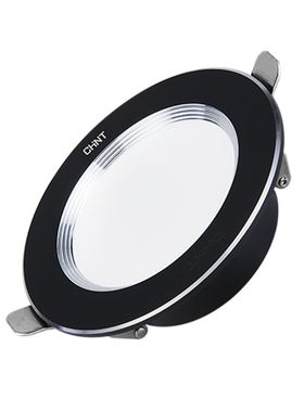 正泰LED筒灯 嵌入式LED筒灯TD3400665银边黑6W开孔75-90公分6500K