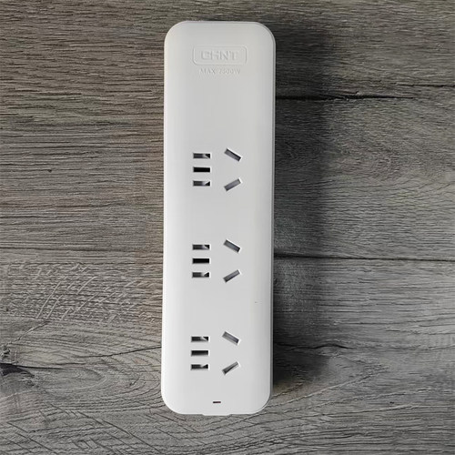 正泰排插 无线三位五孔10A 不带开关家装无线接线排插 光猫箱用