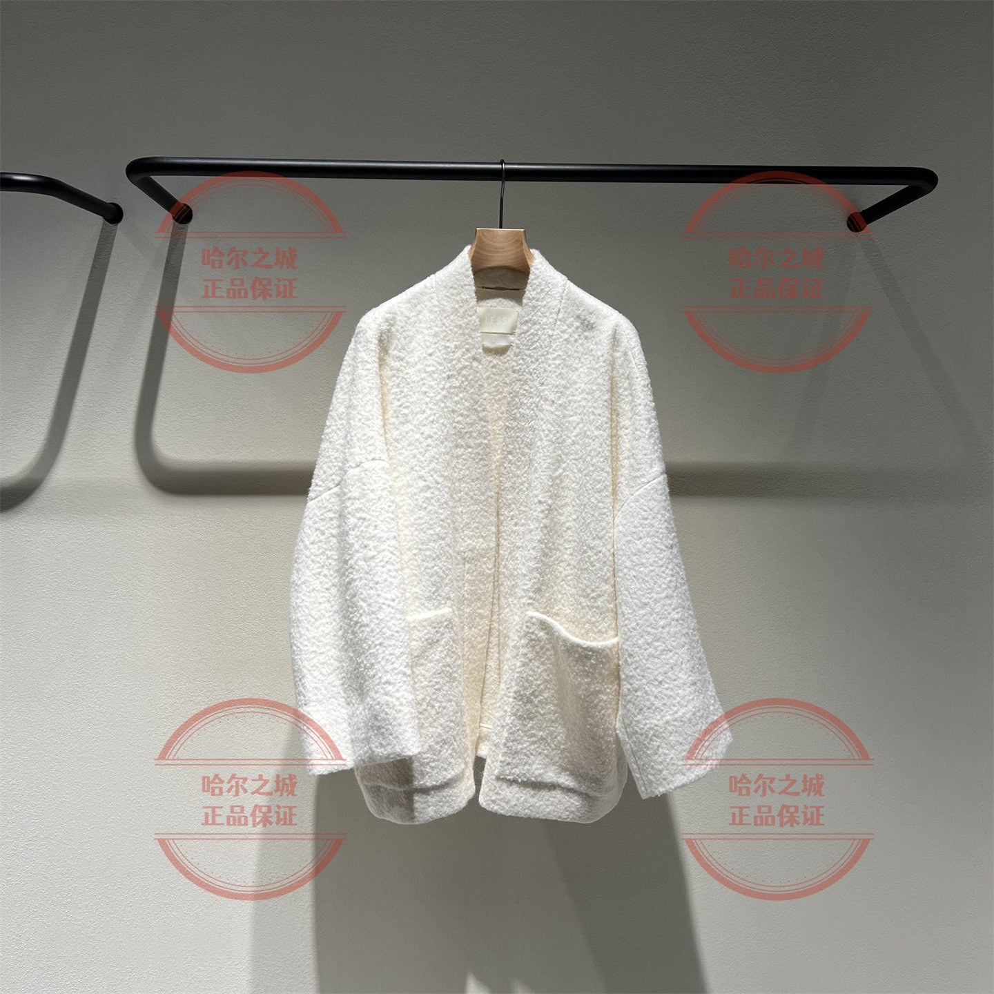 速发 LESS商场同款2025冬新款2P081595K短款呢子大衣毛呢外套上衣