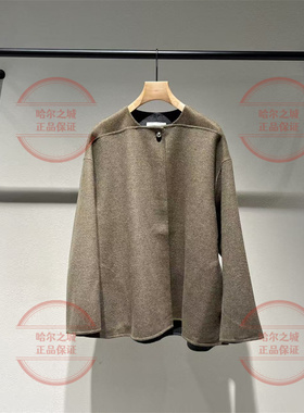 速发商场同款LESS 2025冬国内代购2PA817850羊绒毛呢夹克大衣外套