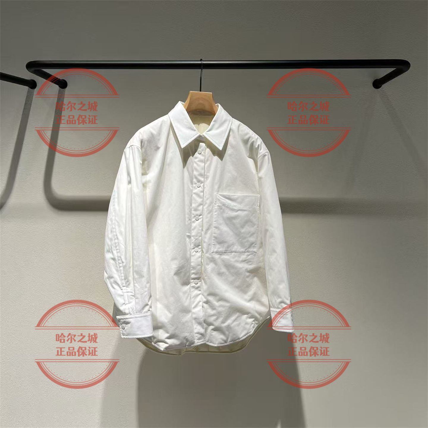 短款衬衫式羽绒服翻领保暖