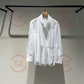 速发 系带抽绳 2PB216880全棉立领套头衬衫 LESS商场同款 2025冬季