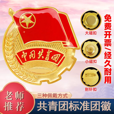 新款学生版准型团徽共青团员学生青年用胸章正规强磁磁吸团微厚版