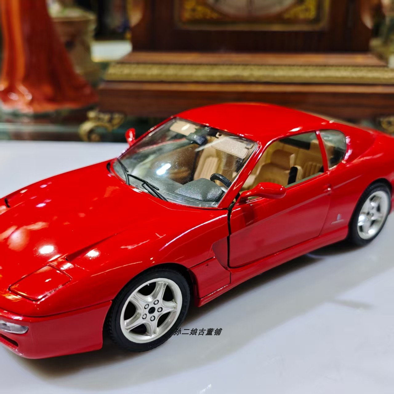 意大利产Bburago Ferrari456GT法拉利合金仿真车模中古1992年1/18