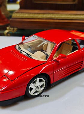 意大利产Bburago Ferrari348tb法拉利合金仿真车模中古1989年1/18