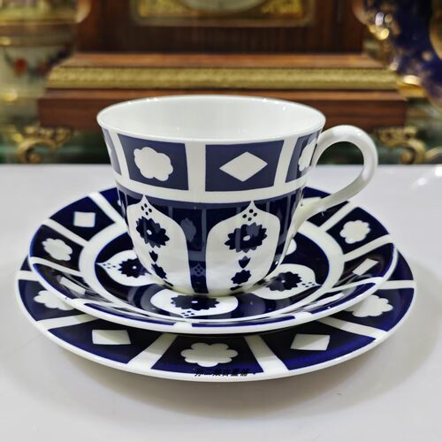 英国原产Royal Crown Derby1128青花咖啡杯碟三件套未完待续独特
