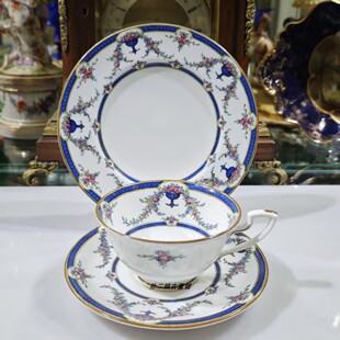 英国Royal Worcester皇家伍斯特迷迭香新古典洛可可装饰咖啡杯碟