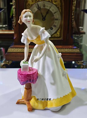 英国原产Royal Doulton骨瓷庆祝生日瓷偶家居装饰摆件1986年中古