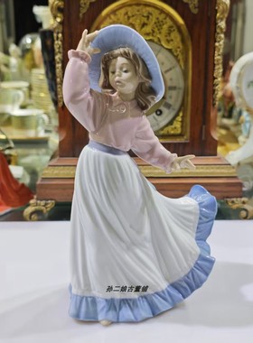 西班牙原产NAO By Lladro雅致瓷偶跳舞女孩家居装饰摆件中古2000