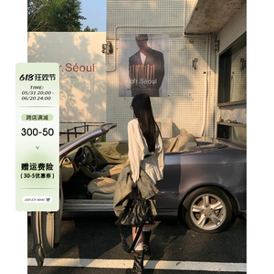 酒一自制 | 白色冷淡系女装高级套装2024新款春装气质甜辣衬衫裙