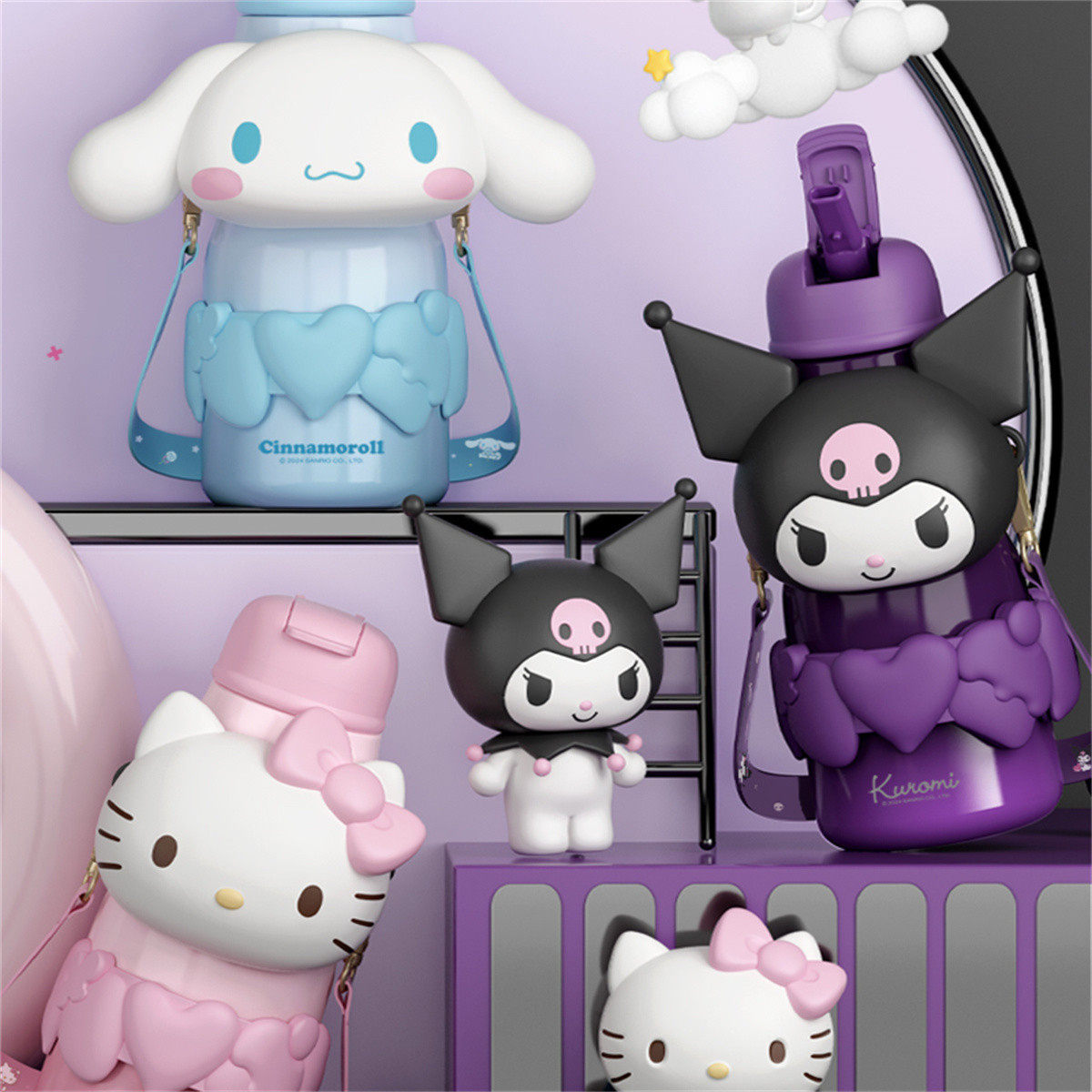 三丽鸥正版授权儿童保温杯316不锈钢内胆吸管杯大容量立体公仔,婴童用品,儿童水杯,淘宝优惠券,粉丝福利购,淘宝优惠卷