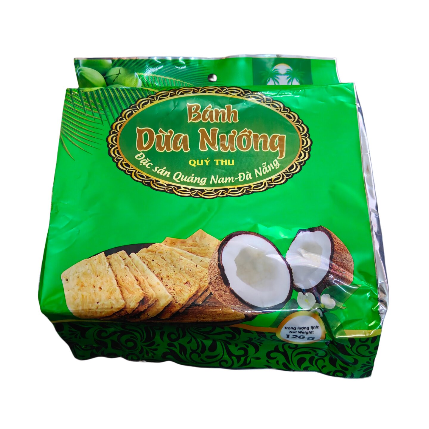 越南特产椰子味烤饼banh dua nuong椰子饼干120g香脆酥脆点心茶点