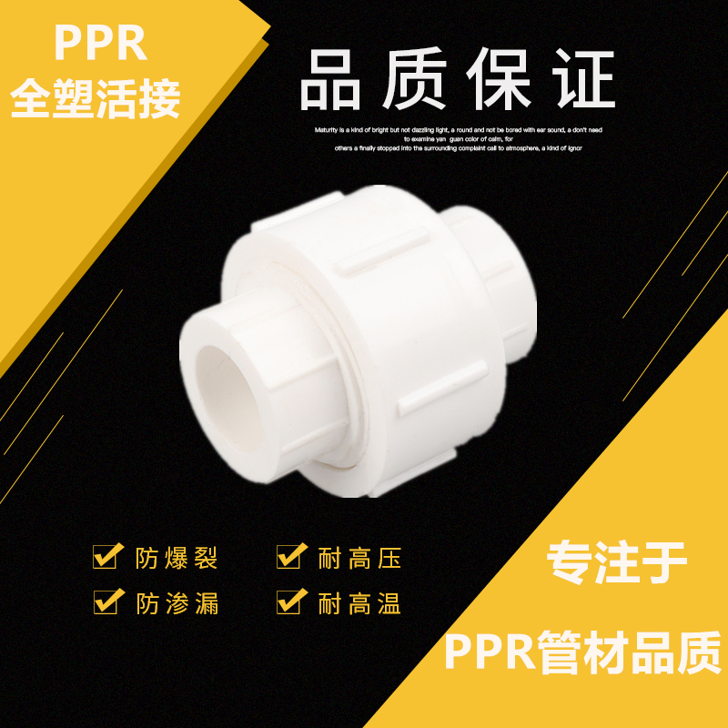 ppr全塑活接热熔活接头4分20  6分25  1寸ppr水管配件 活接头