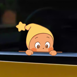 卡通TwinkleTwinkle星星人玩偶贴纸创意电动车汽车贴纸车身装饰贴