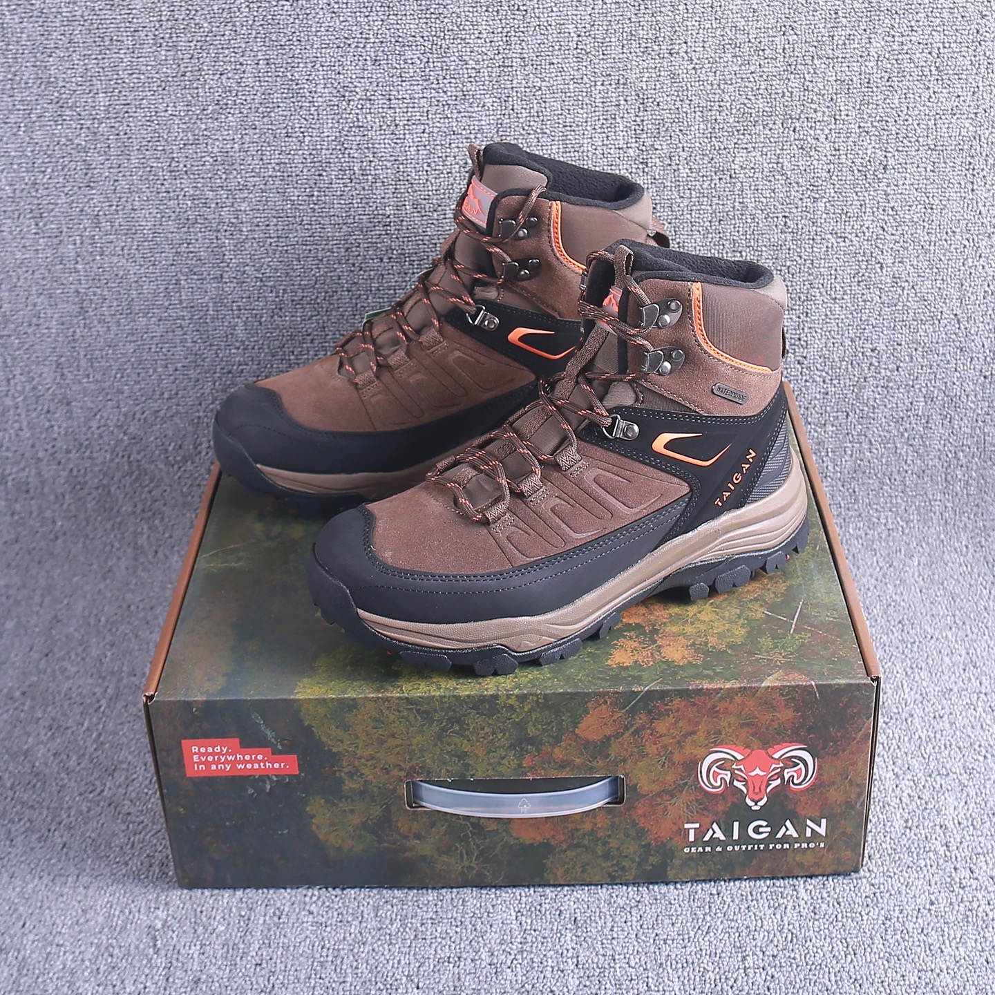 外贸男士户外登山鞋橡胶耐磨