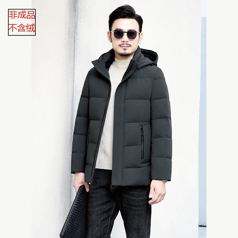 2025新款910男常规羽绒服九半成品中老年面包服冬衣皮壳翻新定做