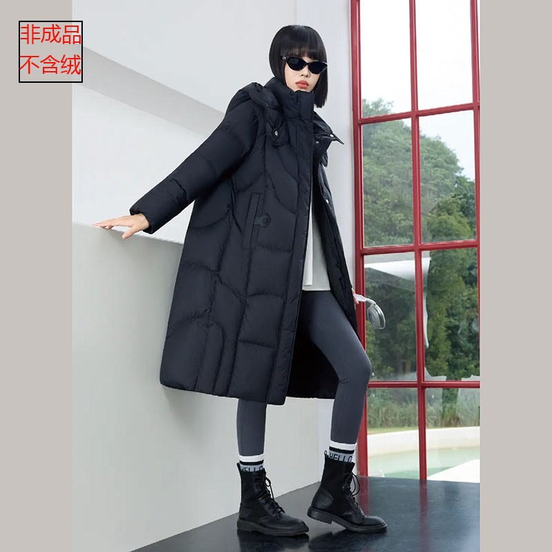 2025新款580时尚羽绒服九半成品宽松长款面包服衣皮壳旧翻新定做