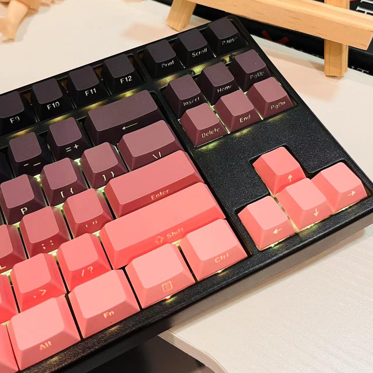 F87键麻将音有线机械键盘RGB侧刻