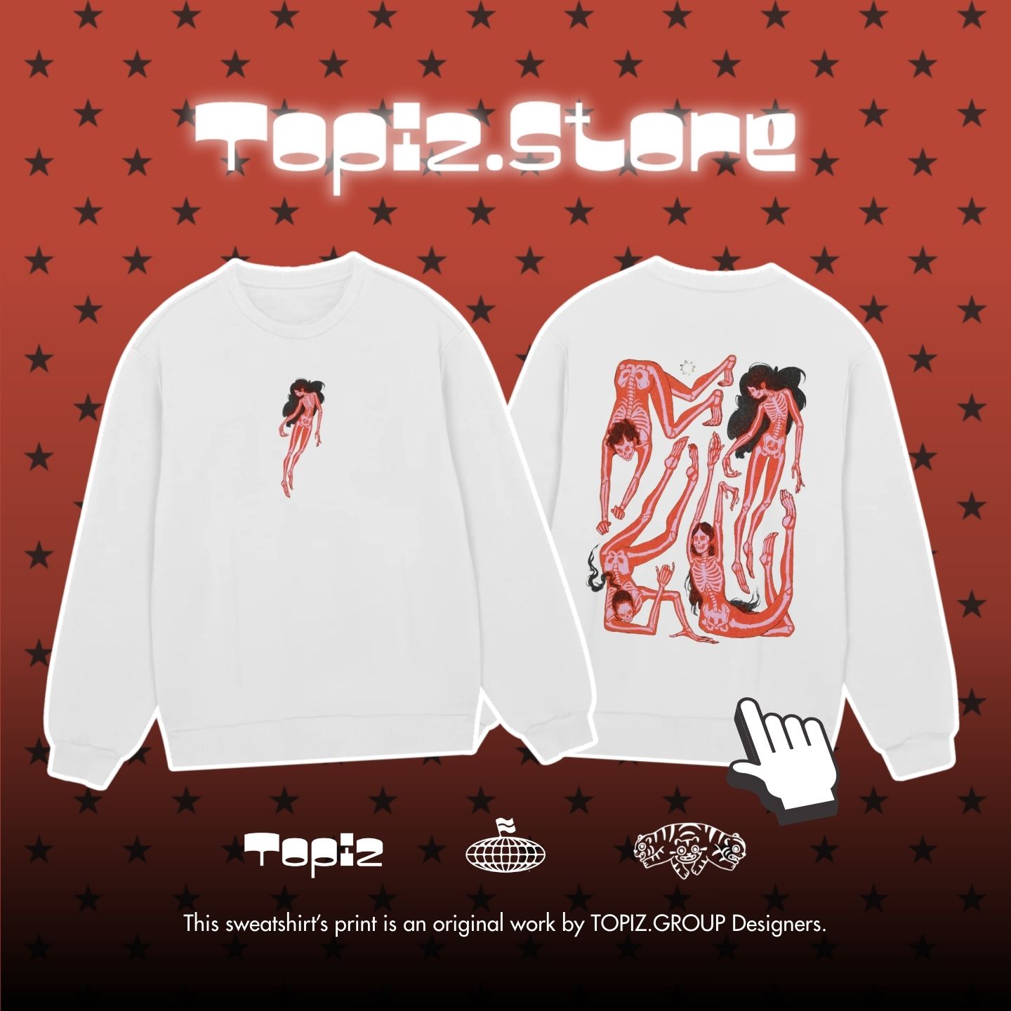 高街风情侣宽松圆领卫衣