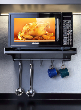 免打孔微波炉置物架壁挂式电饭锅烤箱厨房小电器上墙收纳挂架支架