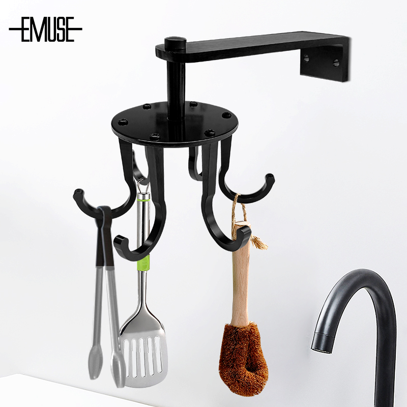 Punch holes kitchen Shelf rotate Hooks Wall Storage Spatula Kitchenware Supplies Artifactin the Storage consolidation , Family finishing equipment , Hook/Sticky hooks  category - from Buy2taobao.com to provide professional Taobao agent buy service