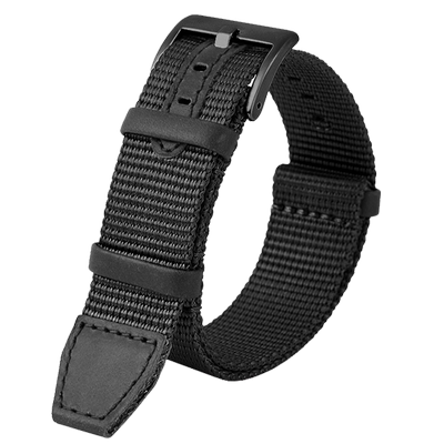 适配汉密尔顿卡其野战H69439931 H69439411男运动帆布牛皮手表带