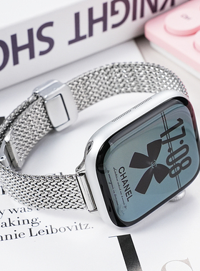 卡特文适配iwatch 10苹果applewatch表带876代se手表带S8金属磁吸