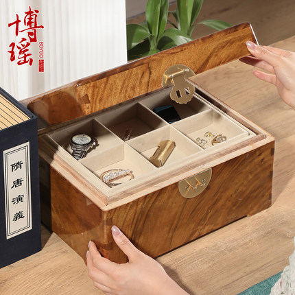 香樟木箱子独板老料老樟木小箱子首饰盒证件盒箱子实木收纳盒内衬