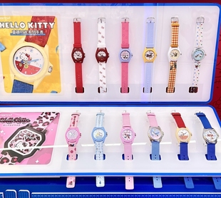 正版HELLO KITTY童趣时光系列手表盲盒摆件手办礼物潮玩公仔女生