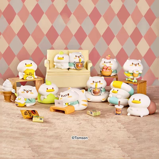 正版GSC饭粒猫与包子鸭系列盲盒潮玩手办摆件玩具礼物送女生可爱