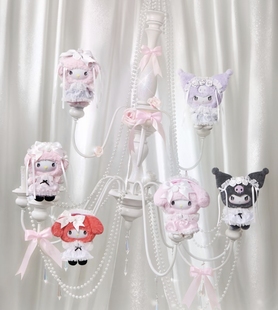 正版三丽鸥家族玫瑰园绮梦系列搪胶毛绒盲盒摆件手办礼物潮玩公仔